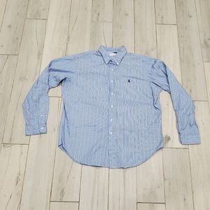 Polo Ralph Lauren Blue Striped Button Down Shirt